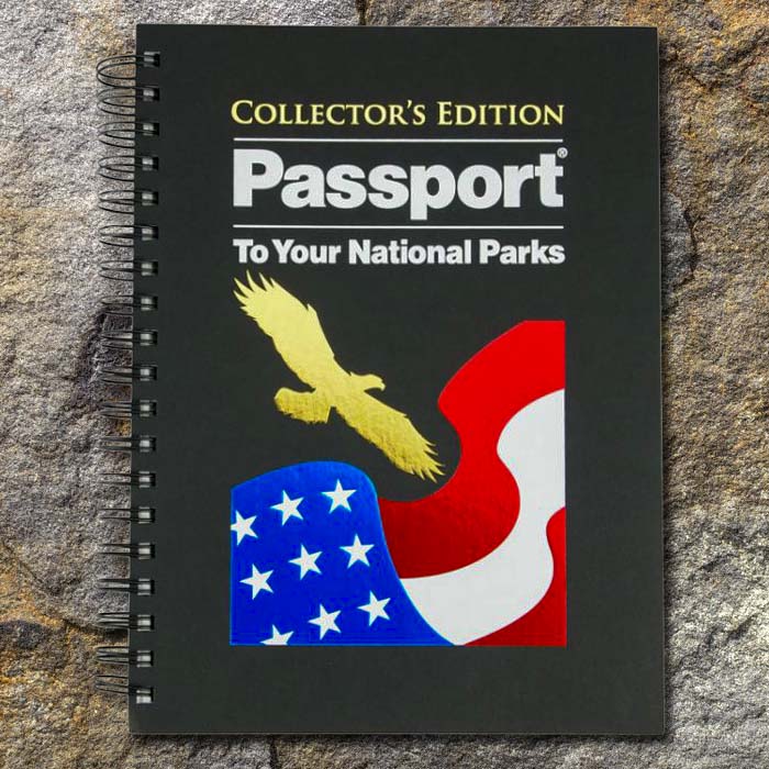 Passport to Your National Parks book resting on stone